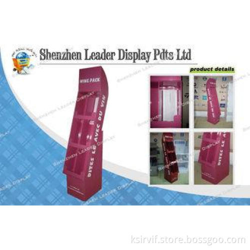 Art Paper Cardboard Floor Display Stands , POP Retail Displ